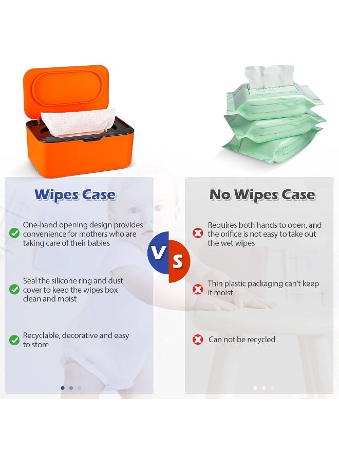 Flenpptly Baby Wipes Dispenser, Wipes Case Baby Wipe Holder Keeps Wipes Fresh, Non-Slip, Easy Open & Close (Black) - Image 3